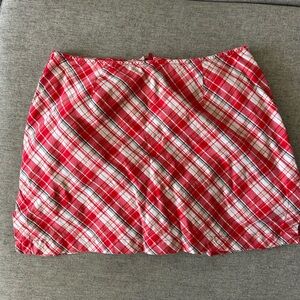 plaid skort